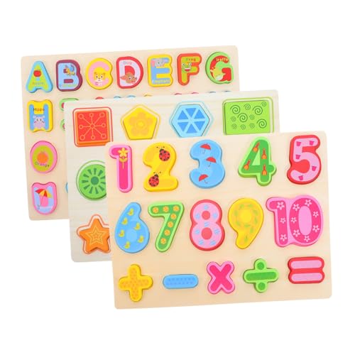 TOYANDONA 3 Stück Teiliges Montessori Holzpuzzle Zahlen Buchstaben und Formen Handgerechte Lernspiele Feinmotorik Koordination und Frühkindlicher Bildung für Kleinkinder und Vorschulkinder TOYANDONA 3 Stück Teiliges Montessori Holzpuzzle Zahlen Buchstaben und Formen Handgerechte Lernspiele Feinmotorik Koordination und Frühkindlicher Bildung für Kleinkinder und Vorschulkinder von TOYANDONA