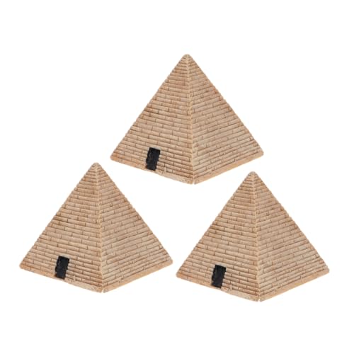 TOYANDONA 3 Teilige Pyramide Sandtisch Sand Set Spielzeug Mini Pyramide Antikes Ägypten Skulptur Dekorative Pyramide Modell Kunstwerk Pyramide Handwerk Ägyptische Pyramide von TOYANDONA