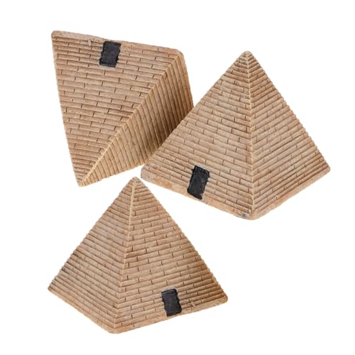 TOYANDONA 3 Teiliges Sand Pyramiden Set Spielzeug Altes Ägypten Figuren Antikes Ägyptisches Ägyptische Figur Ägyptische Pyramide Schreibtisch Dekoration Ägypten Pyramiden von TOYANDONA