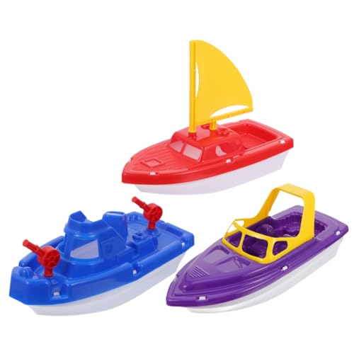 TOYANDONA 3 Teiliges Schnellboot Für Kleinkinder Badespielzeug Für Babys Kinderspielzeug Mini Mädchenspielzeug Mädchenspielzeug Badeboot Rennboot Segelboot Kunststoff von TOYANDONA