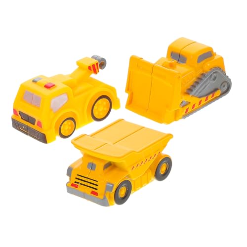 TOYANDONA Realistisches Spielzeugauto-Set 3 in 1 Muldenkipper Bagger und Postwagen Spielzeug für Jungen und Mädchen Mini-konstruktionsspielzeug von TOYANDONA