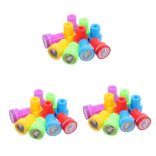 TOYANDONA 30 STK Einhorn-Siegel Partytaschen Stempel für Kinder Stempel basteln DIY Bastelstempel Kunststempel Kinderspielzeug Briefmarken Zeitschriftenstempel Niedliche DIY-Stempel Plastik von TOYANDONA