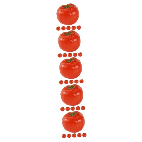 TOYANDONA 30 STK Kirschtomatenmodell Kirsche Künstliche Früchte Ornament Hausbedarf Heimdekoration Dekorative Kirschtomaten Obstverzierung Für Zu Hause Küche Kirschtomaten Prop PVC von TOYANDONA