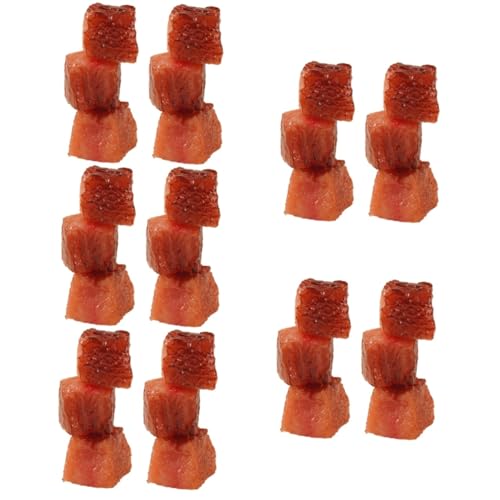 TOYANDONA 30 STK Simulierte Rindernuggets Künstliches Fleisch Rindfleisch-Modell Simulationsfleisch Requisite Für Gefälschtes Fleisch in Der Küche Küchendekor Fake-Fleisch-Modell Brown PVC von TOYANDONA