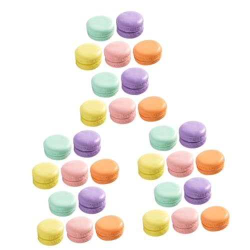 TOYANDONA 30 Stück Künstliche Macarons Künstliches Lebensmittelmodell Gefälschte Donuts Cupcake Kekse Modell Künstliche Desserts Modell Simulationskekse Miniatur Macaron von TOYANDONA