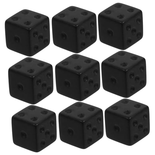 TOYANDONA 30 Stück Schwarze Matte Würfel Würfelspiele für Würfel Fall Würfel Trinken Fudge Brettspiel Zubehör Tischspiel Zubehör spielsachen Partyspielwürfel Würfelspielspielzeug Acryl Black von TOYANDONA