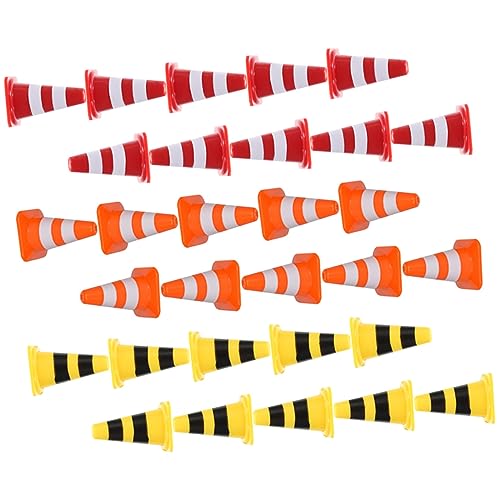 TOYANDONA 30 Stück Teiliges Mini Verkehrskegel aus Robustem Kunststoff Farbige Absperrungen und Straßensperren für Pädagogisches Verkehrssicherheitsspielzeug zur Eltern Junge Mädchen TOYANDONA 30 Stück Teiliges Mini Verkehrskegel aus Robustem Kunststoff Farbige Absperrungen und Straßensperren für Pädagogisches Verkehrssicherheitsspielzeug zur Eltern Junge Mädchen von TOYANDONA