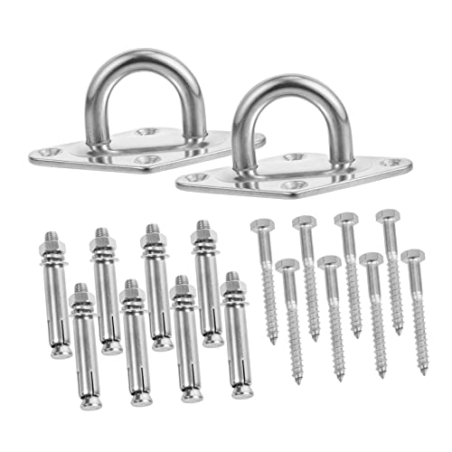 TOYANDONA 304 Edelstahl Deckenhaken M8 2 Sets U Förmige Clip Haken Für Wandmontage Perfekt Für Sonnensegel Hängematten Schaukeln Und Mehr Robuste Metallclip Haken Für Vielseitige von TOYANDONA