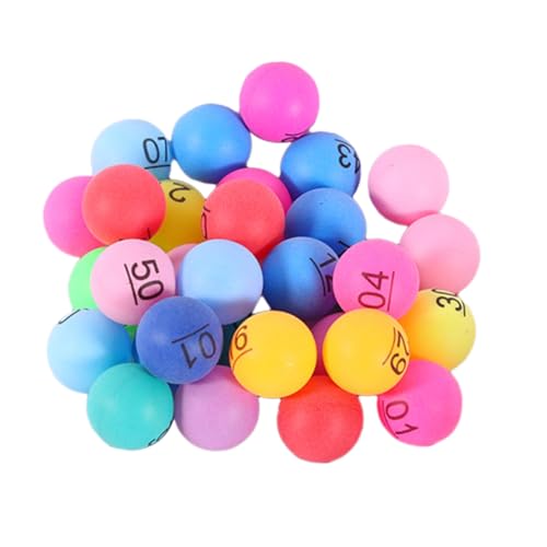 TOYANDONA 30St Farbe Zahlenball plastikbälle plastikball Pong-Spielbälle Unterhaltungsbälle Plastikkugeln Bälle für die Heimparty Lotterie-Box Tischtennis Nahtlose Kugel pp von TOYANDONA