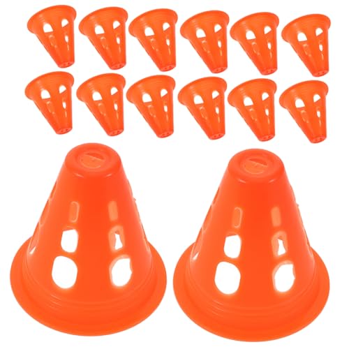 TOYANDONA 30st Windsicherer Skiroller Roller Für Fußball-trainingskegel Skate-Schuhe Gerollt Schlittschuhe Fußballkegel Verkehr Zapfen Mini-fußballhütchen Trainingsstütze Sport Orange von TOYANDONA