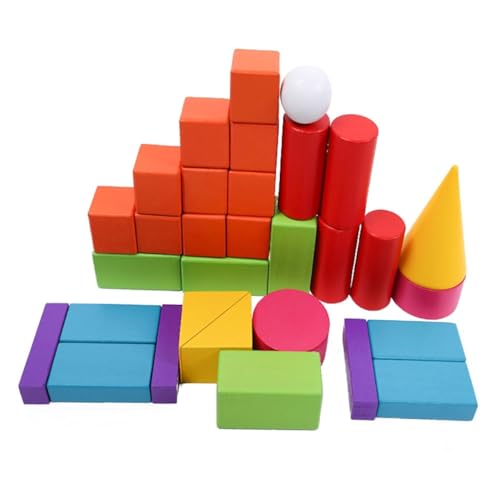 TOYANDONA 32 Stück Teiliges Montessori Holz Lernspielzeug Geometrische Formen Pädagogisches Unterrichtsmodell für Mathe Ab Jahre zur Form und Volumenentdeckung TOYANDONA 32 Stück Teiliges Montessori Holz Lernspielzeug Geometrische Formen Pädagogisches Unterrichtsmodell für Mathe Ab Jahre zur Form und Volumenentdeckung von TOYANDONA