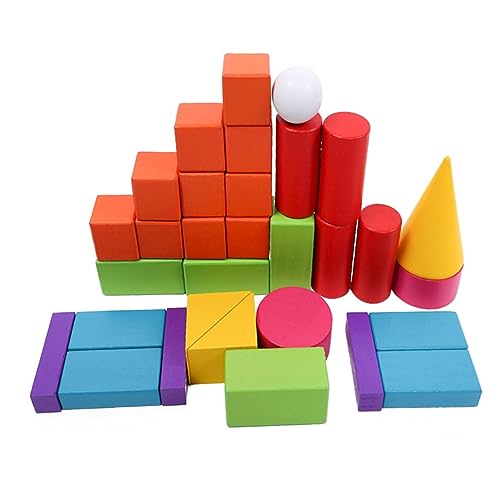 TOYANDONA 3D Geometrische Formen Mathe Lernspielzeug Montessori Bildungsmodelle Für Pädagogische Materialien Für Die Vorschule von TOYANDONA