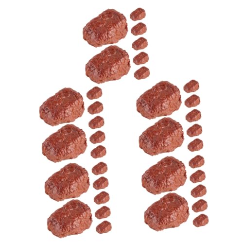 TOYANDONA 35 STK Simulationsrindfleischmodell Künstliches Rindfleisch Simuliertes Rindfleisch Künstliche Fleischstütze Gefälschte Lebensmittel Realistisch Dekoratives Kunstfleisch Brown PVC von TOYANDONA