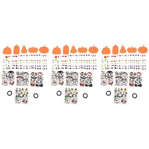 TOYANDONA 36 STK Kürbis-Aufkleber kleine Kürbisgesichtsaufkleber Halloween-Kürbis-Dekorationshandwerk Halloween Aufkleber Halloween Sticker Kinderspielzeug Klassenzimmer-Kürbis-Wandaufkleber von TOYANDONA