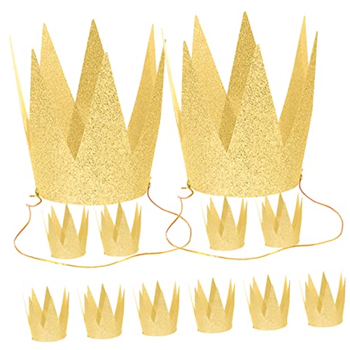 TOYANDONA 36 Stk Geburtstagshut Kindergeburtstag Kopfschmuck Papiermütze für Kinder Babykrone Kinderkrone Geburtstagsdeko kinderkleider Geburtstag Papierhüte Kindergeburtstag Partyhut Golden von TOYANDONA