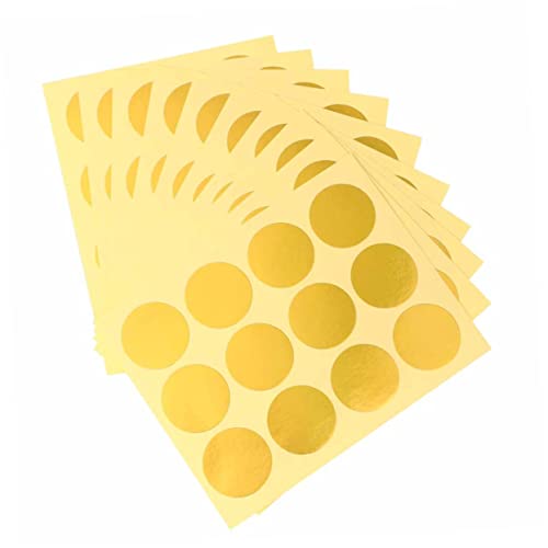 TOYANDONA 360 STK Aufkleber Aus Goldfolienpapier Siegeletiketten Dekorative Aufkleber Kreis Aufkleber Kinder Aufkleber Trendige Aufkleber Prägeaufkleber Aufkleber Für Paketsiegel von TOYANDONA