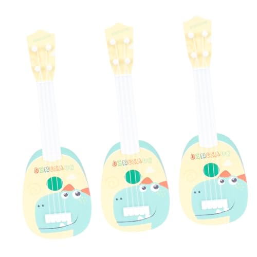 TOYANDONA 3St Frühes musikalisches Lernen Kinder-Ukulele-Lernspielzeug Kinderspielzeuggitarre kinderinstrumente Kinder musikinstrumente Ukulele für Jungen Mini-Ukulele Abs Yellow von TOYANDONA