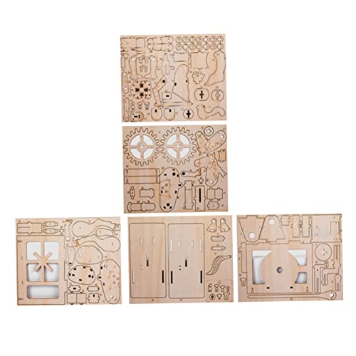 TOYANDONA 3st Holzpuzzle Schreibtischdekoration Juguetes Adultos Montagepuzzle Denksportaufgaben Aus Holz Mechanische Puzzles Aus Holz Stereoskopisch 3D Hölzern Schmücken Dreidimensional von TOYANDONA