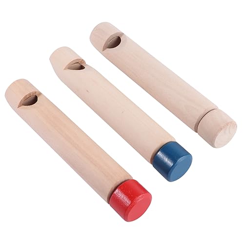 TOYANDONA Musikinstrument-spielzeugset 3-tlg. Holzpfeifen Für Kinder Mit Stimmänderung Push-pull-flöten Spielzeug Für Die Früherziehung von TOYANDONA