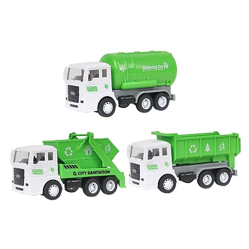 TOYANDONA 3St Spielzeugauto für Kinderfahrzeuge Kinderspielzeug -Dump-Auto- zum Sortieren von Müll Automodell müllreinigungswagen Plastik Green von TOYANDONA