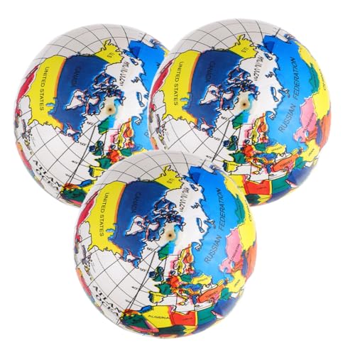 TOYANDONA 3St aufblasbarer Erdkugel sprengen Modell der Erdkugel Kidcraft-Spielset Kugelball für Erwachsene Weltkarte World map geobord Spielzeug Globuskugel aufblasbare Planeten PVC von TOYANDONA