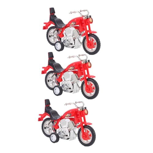 TOYANDONA 3St zurückziehen motorikspielzeug Fun Toy Spielzeug für Kinderfahrzeuge Motorradspielzeug zurückziehen Kindermotorrad Spielzeug Pull-Back- Plastik von TOYANDONA