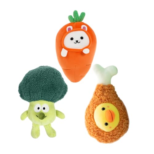 TOYANDONA 3pcs Cartoon Gemüse Modellierung Puppen Simulation Food Plüschspielzeug Karotten Brokkoli Plüschspielzeug von TOYANDONA