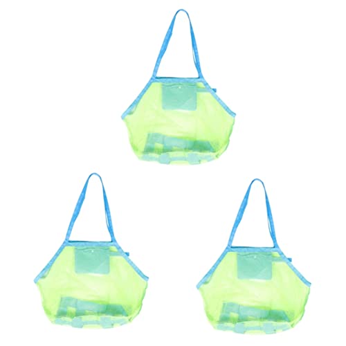 TOYANDONA 3st Aufbewahrungstasche Für Spielzeug Strandtasche Aus Mesh Muschel-Aufbewahrungstasche Kleinkindspielzeug Kinder Spielset Mesh-strandtaschen Kinder Strandtaschen Light Green Netz von TOYANDONA