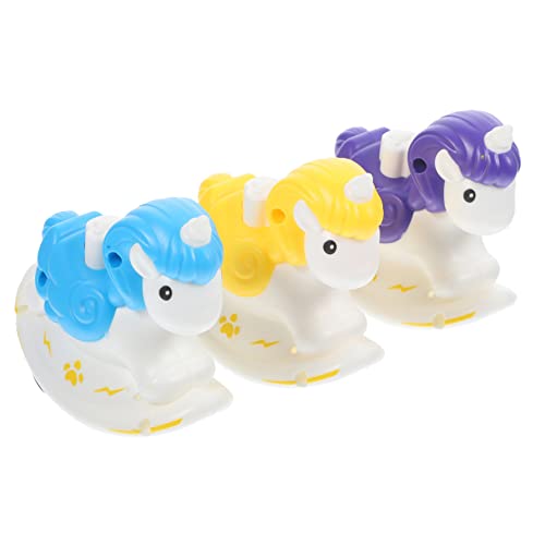 TOYANDONA 3st Einhorn Zurückziehen Spielzeug Für Kleinkinder Spielzeugauto Babyautospielzeug Kinderspielzeug Spielzeug Zurückziehen Lernspielzeug Puzzle-Spielzeug Spielzeuge Plastik von TOYANDONA