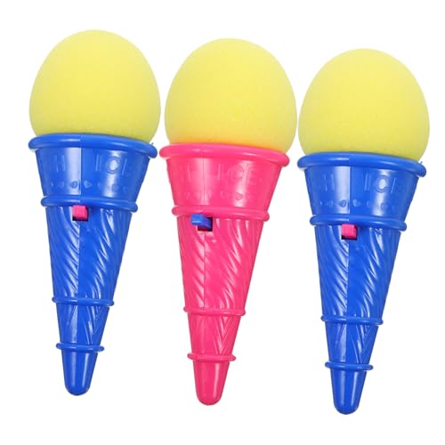 TOYANDONA 3st Flummi Kendama-Spielzeug Lustiges Partyspiel-Spielzeug Schaumkugel-spielzeugwerfer EIS-Shooter EIS Spiele EIS Spielzeug Launcher-körbe Bälle Fangkörbe Für Trägerraketen Plastik von TOYANDONA