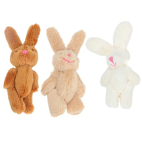 TOYANDONA 3st Gemeinsame Hasenpuppe Puppen Kinder Spielset Hase Plüschtier Mini-tierspielzeug Mini-Kaninchen-stofftier Plüschtiere Mini-Spielzeug Tierspielzeug Für Babys Kurzer Plüsch von TOYANDONA