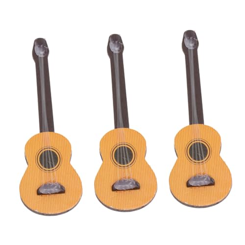 TOYANDONA Mini Gitarre Figuren Holz Ornament Mini Holz Gitarre Desktop Decor Requisiten von TOYANDONA