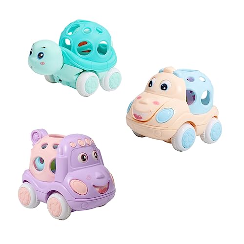 TOYANDONA 3st Handglocke Babyautospielzeug Rasselauto Für Babys Trägheitsauto Für Babys Rassel Cartoon Auto Pädagogisches Autospielzeug Rassel Auto Puzzle- Plastik von TOYANDONA