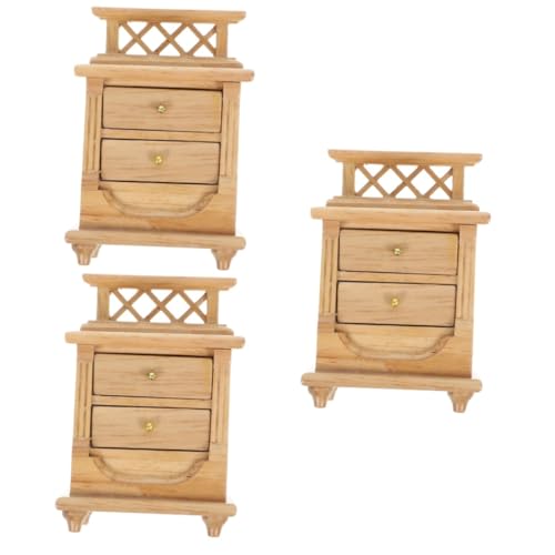 TOYANDONA 3st Kreative Möbel Mini- -Sideboard Regalmodell Im Maßstab 1:12 Puppenhaus-bewegungsschrank Puppenschrank Bücherregal Puppenhaus Schlafschrank Mini Mini-tv-Schrank Hölzern von TOYANDONA