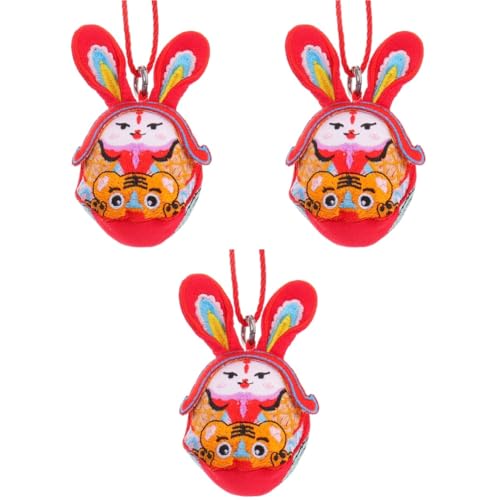 TOYANDONA 3st Maskottchen-Puppe Hängendes Kaninchen-Maskottchen Plüschfigur Spielzeug Ausgestopftes Hasenspielzeug Kuscheltier Hase Bidoof-plüsch Plüschpuppe Tierisches Spielzeug Baumwolle von TOYANDONA