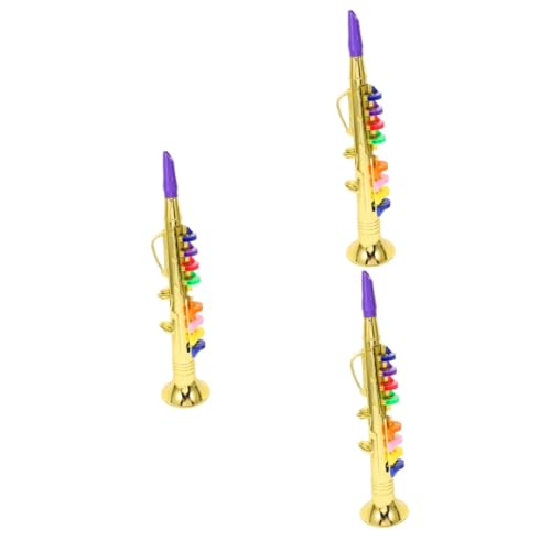 TOYANDONA 3st Musikalisches Spielzeug Für Kinder Kleinkind-Saxophon-Spielzeug Musikinstrumente Spielzeug Saxophon Spielzeug Simulations-Saxophon-Spielzeug Musikinstrumente Für Kinder Abs von TOYANDONA