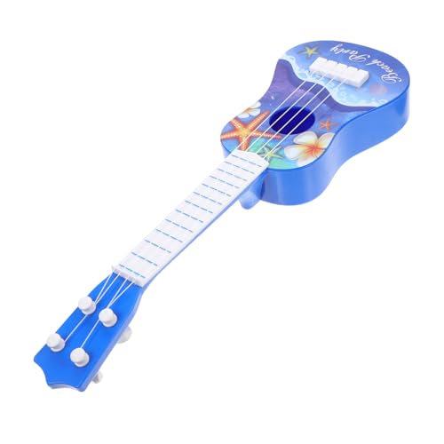 TOYANDONA 3st Simulation Gitarre Anfänger Kindergitarre Pädagogisches Instrumentenspielzeug Ukulele Kinder Gitarre Für Kinder Elektronische Spielzeuggitarre -Spielzeug Blue Plastik von TOYANDONA