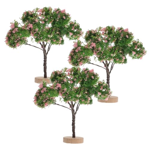 TOYANDONA 3st Simulierter Minibaum Modellbäume Baummodell Miniaturlandschaft Mini-landschaftsdekor Zug Baum Miniatur Mini-Baum Modelleisenbahnzubehör Modellbahn Tisch DREI Plastik von TOYANDONA