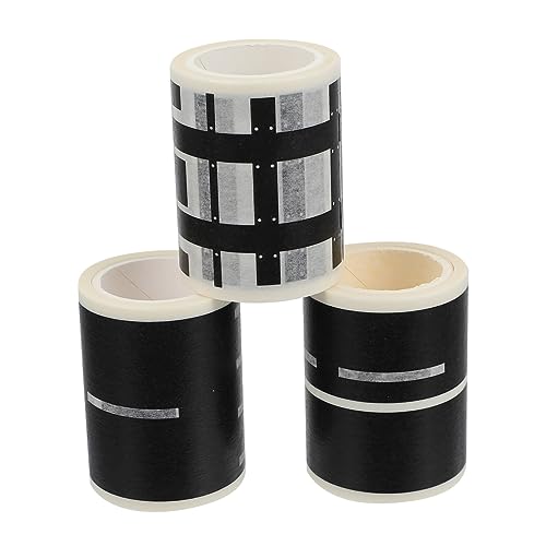 TOYANDONA 3st Straßenaufkleber Washi-Tape-Aufkleber Black Japanisches Papier von TOYANDONA