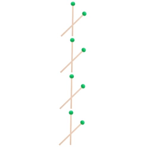 TOYANDONA 4 Paare Marimbaschlägel Musikinstrument Schlagzeug Trommel schlägel Musiker Zubehör Marimba Schlägelhalter Schlaginstrument Zungentrommel, Trommelstock Xylophonschlägel Buchenholz von TOYANDONA
