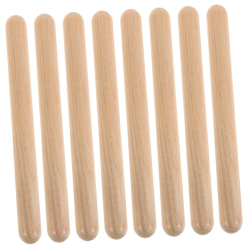 TOYANDONA 4 Paare Schlagzeug Ring Stick Rhythmus Stick Trommelstöcke für Musik Drumsticks für holzspielzeug Musikstöcke aus Holz aus Holzstäben Khaki von TOYANDONA