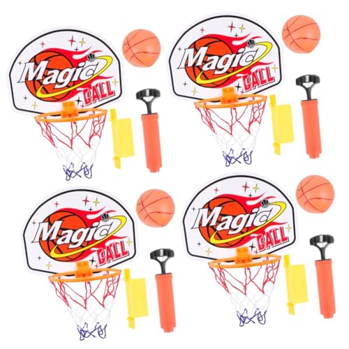 TOYANDONA 4 Sätze Basketballständer für Kinder Cartoon-Basketball-Rahmen Outdoor-Spielset für Kinder basketballspiel für Kinder kindergeburtstags mitgebsel Spielzeuge Jungs-Spielzeug Plastik von TOYANDONA