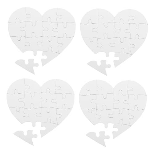 TOYANDONA 4 Sätze Herzförmige Blanko Puzzles DIY Bastelset Papierpuzzle Malvorlagen Zeichentafel zum Bemalen und Gestalten für Mädchen und Jungen TOYANDONA 4 Sätze Herzförmige Blanko Puzzles DIY Bastelset Papierpuzzle Malvorlagen Zeichentafel zum Bemalen und Gestalten für Mädchen und Jungen von TOYANDONA