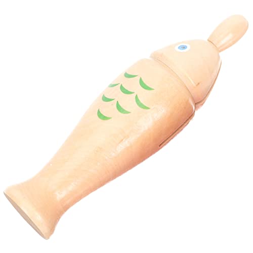 TOYANDONA 4 Sätze Kleiner Fisch aus Holz Schlaginstrument Spielzeug Guiro-Frosch Kinder Musikinstrumente kinderinstrumente Musikinstrumente für Kleinkinder lustiges Musikspielzeug für Kinder von TOYANDONA