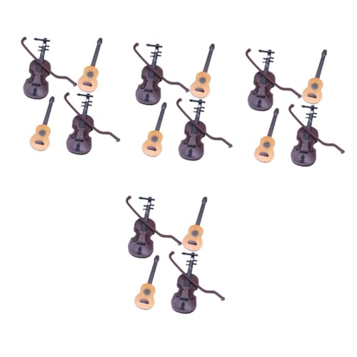 TOYANDONA 4 Sätze Mini-hausversorgung Wohnkultur Violine Teenager-mädchen Miniaturen Miniatur-musikinstrumente Spielzeug Für Musikinstrumente Musik Dekor Plastik Dekorationen Gitarre Kind von TOYANDONA