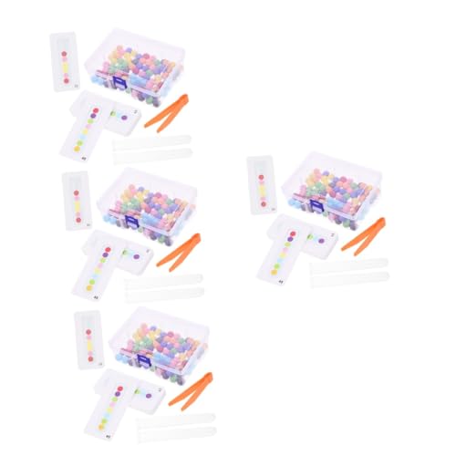 TOYANDONA 4 Sätze Perlenclip-Set für Kinder intelligenzspielzeug für Kinder kreativ Spielzeug Toys Lernspielzeug für Kinder Feinmotorikspielzeug für Kleinkinder Holz Colorful von TOYANDONA