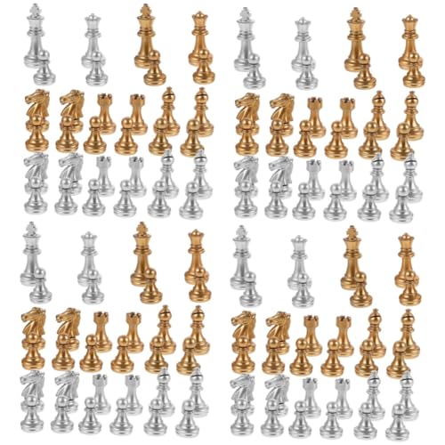 TOYANDONA 4 Sätze Stück Schach Ersatz Schachbrett Schach Ersatzschachfiguren Schachbrett Ersatz Schachfiguren für Brettspiel Schachfiguren für Party Schach aus Plastik Schach für Brettspiel von TOYANDONA