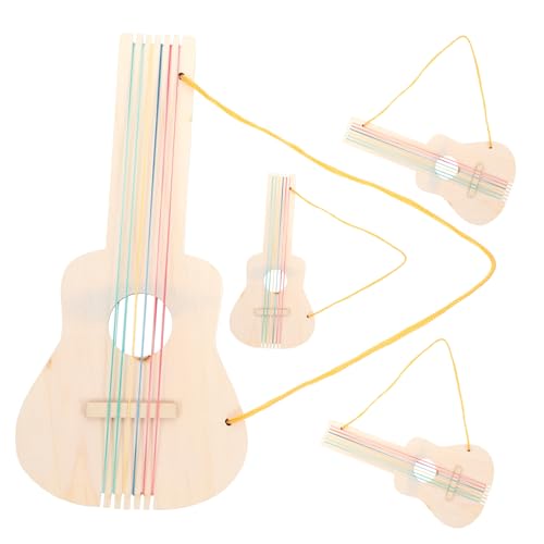 TOYANDONA 4 Sätze kinderinstrumente musikinstrumente bastelmaterial für Musikinstrument für Music Instruments for unfertige Holzgitarre unfertige Leere Gitarre von TOYANDONA