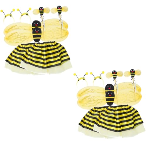 TOYANDONA 4 Sets Kleine Biene Requisiten Cosplay Bienenflügel Make Up Stirnbänder Cosplay Party Bienenflügel Bienen Tutu Kostüm Biene Cosplay Flügel Requisiten Biene Cosplay Stirnband von TOYANDONA