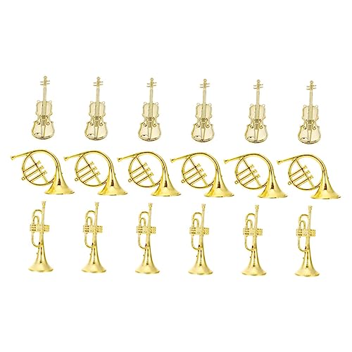 TOYANDONA 4 Sets Musikinstrument Modell Weihnachtsbaum Dekor Miniatur Trompeten Modell Weihnachts Hängeinstrument Ornament Instrument Hängeornament Trompete Musikinstrument von TOYANDONA